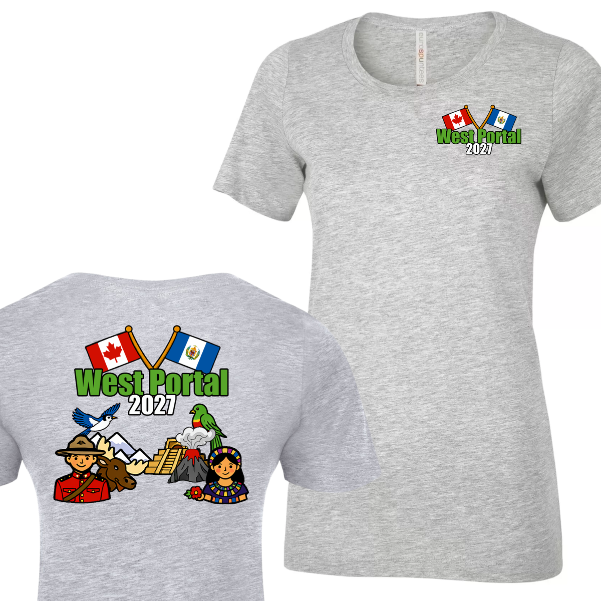Ladies Short Sleeve T-shirt (lower crew neck)- Guatemala 2027