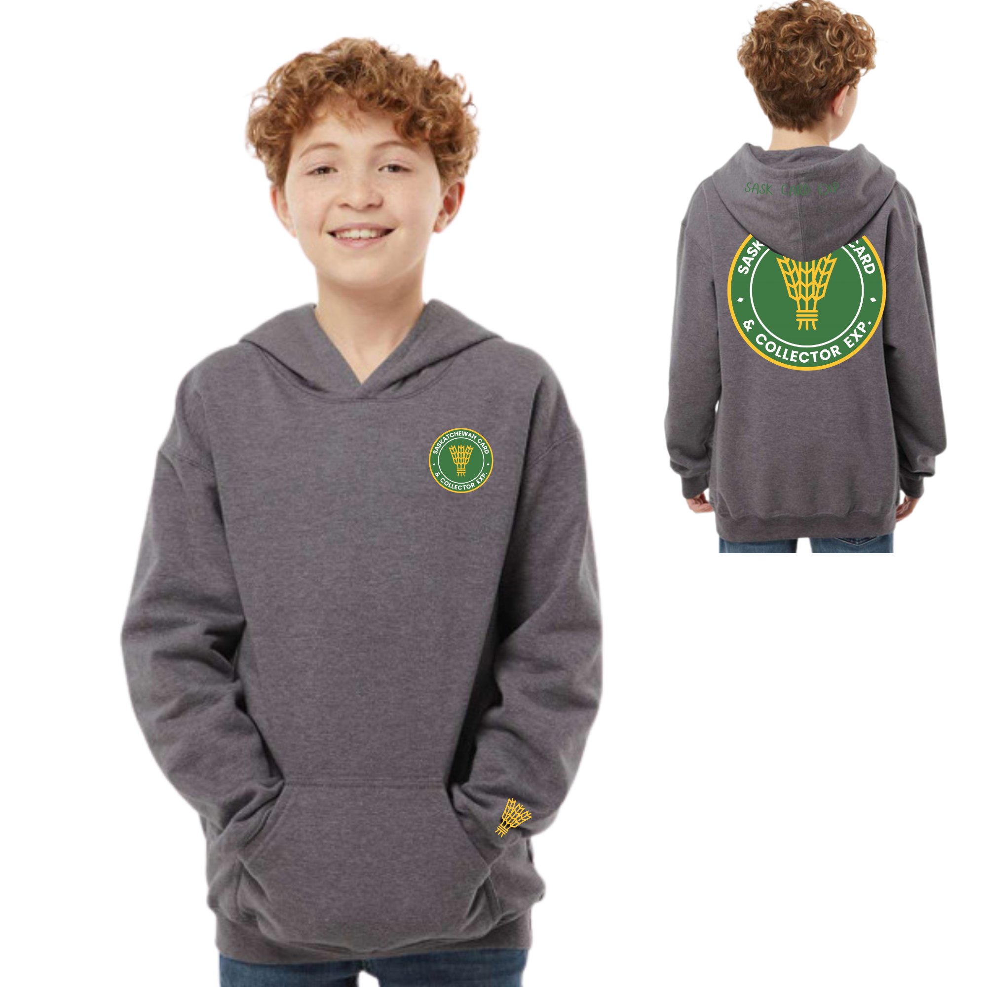 SK Card and Collector Youth Small Chest Logo Unisex Hoodie
